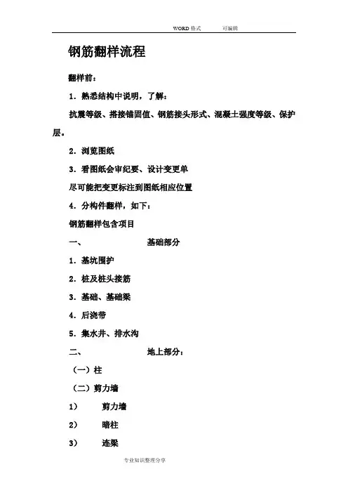 钢筋翻样口诀(绝对要收藏)