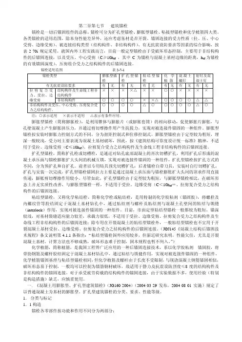 12第二章第七节建筑锚栓