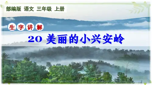 部编版语文三年级上册第20课《美丽的小兴安岭》生字讲解课件