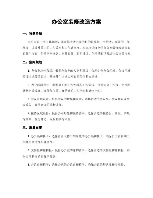 办公室装修改造方案