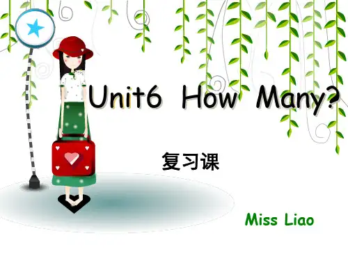 新版小学英语三年级下-unit6-How-many复习总结课件