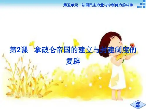 高中历史人教版选修2课件第五单元第2课 拿破仑帝国的建立与封建制度的复辟