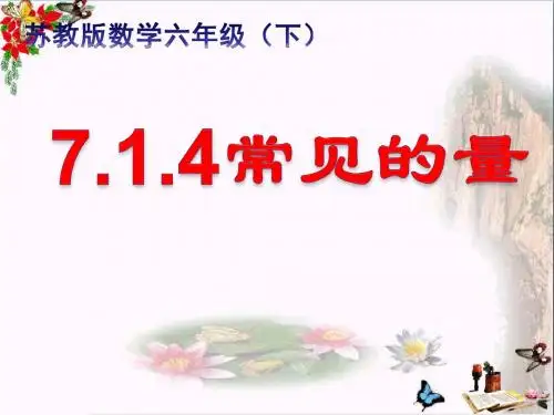 六年级数学下册7.1.4常见的量 PPT精品课件(新版)苏教版