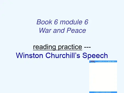 外研版选修六Module 6《War and Peace》ppt课件