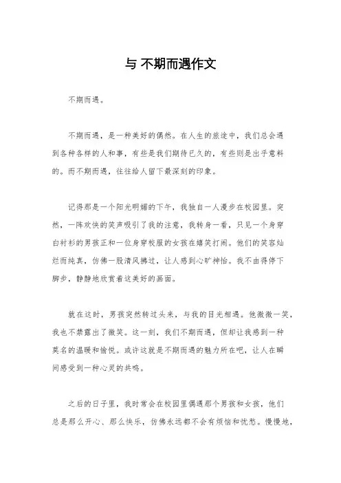与 不期而遇作文