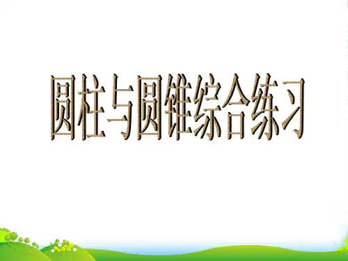 苏教版六年级下册数学课件2.9 圆柱与圆锥综合练习 (共17张PPT)