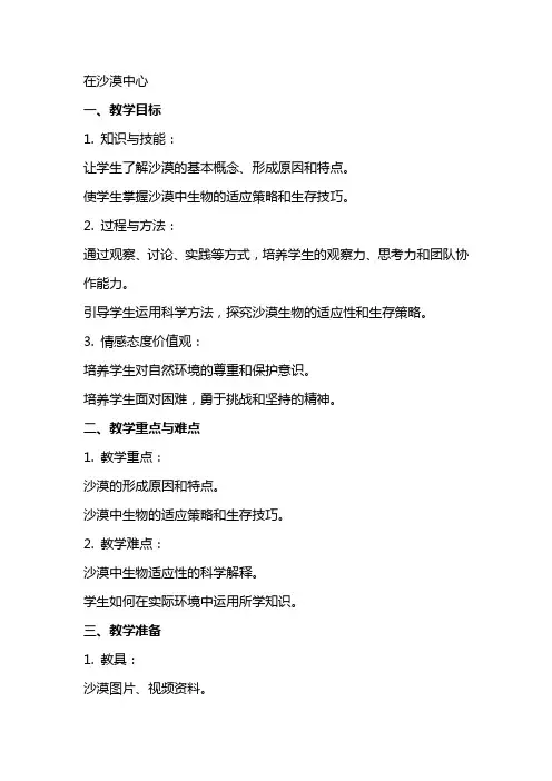 在沙漠中心教案(已改好)