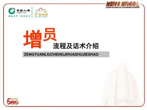 某公司增员流程及话术教材(PPT44张)