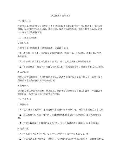 小区物业工程部方案
