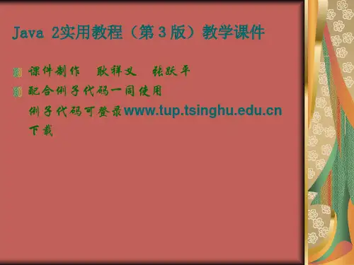 [精品]Java2实用教程课件(第3版第1章)