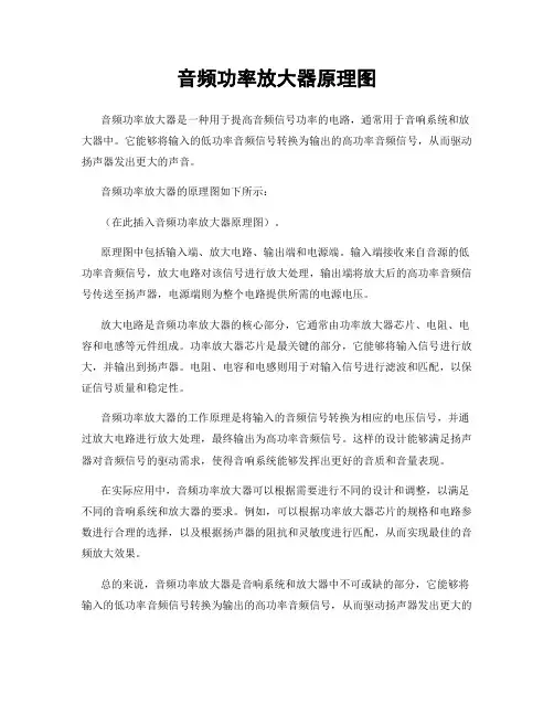 音频功率放大器原理图