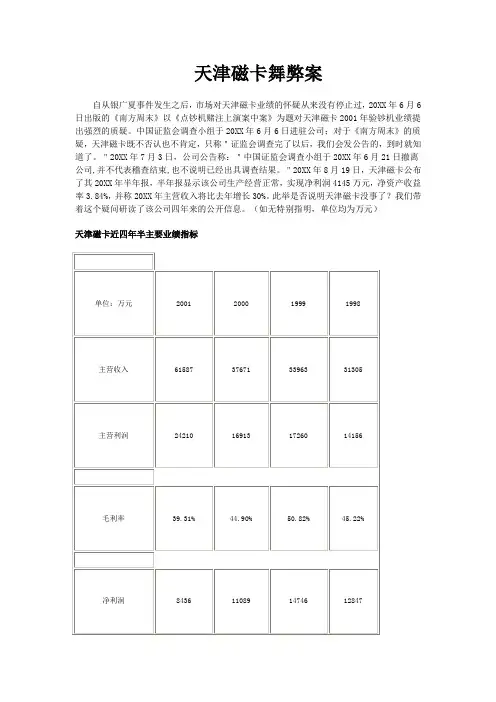 推荐下载-财务舞弊案 精品