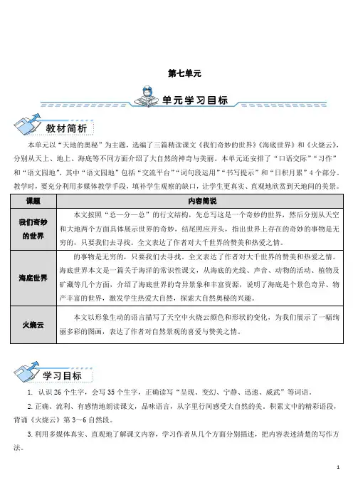 22 我们奇妙的世界(教案)