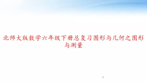 北师大版数学六年级下册总复习图形与几何之图形与测量 ppt课件