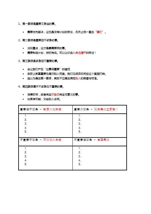 四象限法则