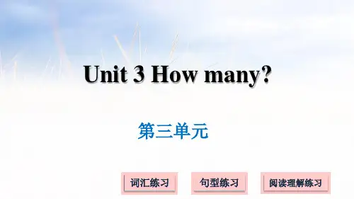 译林版(三起)四年级上册英语Unit 3 How many  (共15张PPT)