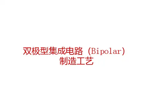 双极型集成电路制造工艺