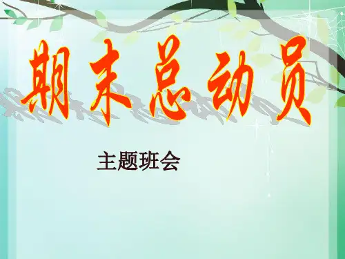 [九年级《期末总动员》主题学习班会学习课件.ppt