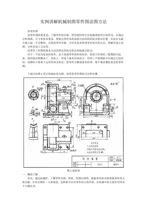 实例讲解机械制图零件图读图方法