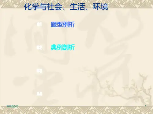 2019年高考化学第一轮复习资料-考点指导2 化学与社会、生活、环境.pptx