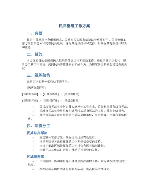 民兵整组工作方案