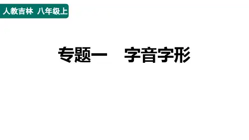 八年级语文上册专题一 字音字形作业