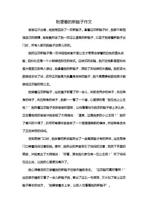 盼望着的新鞋子作文