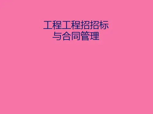 工程项目招投标ppt课件
