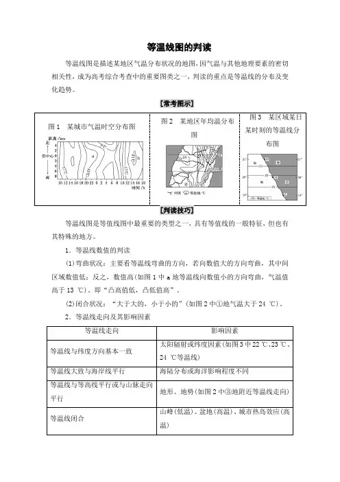 等温线图的判读