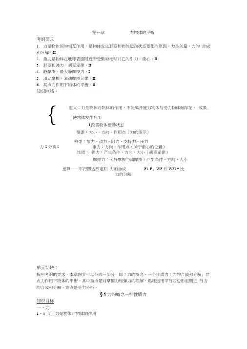 1力的概念三种性质力
