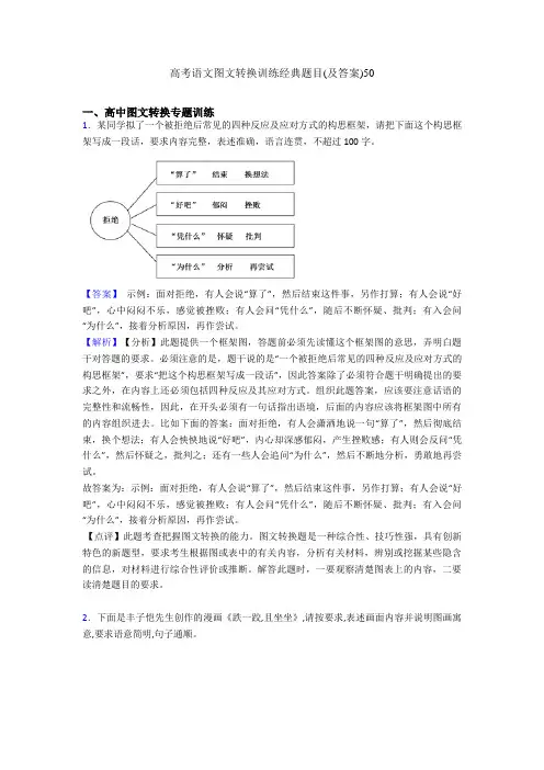 高考语文图文转换训练经典题目(及答案)50