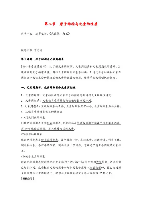 人教版高二化学选择性必修2第一章 第二节 第1课时 原子结构与元素周期表牛老师