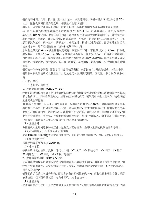 钢板尺寸标准