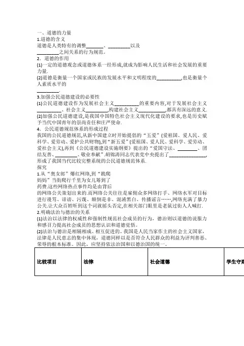 1 学会做人 道德为先