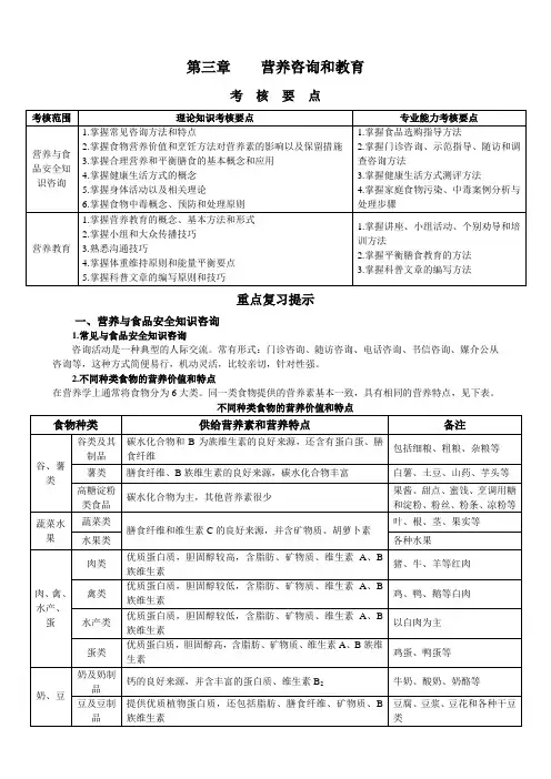 第三章    营养咨询和教育    3