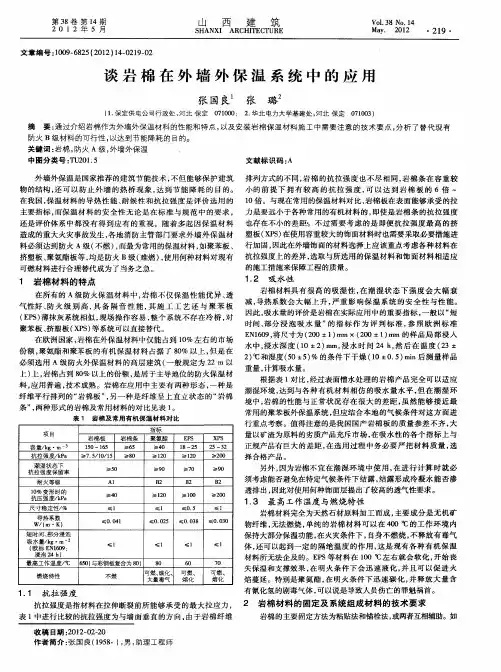 谈岩棉在外墙外保温系统中的应用