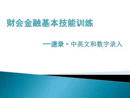 财会金融基本技能训练