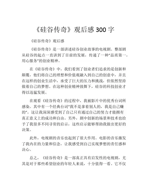 《硅谷传奇》观后感300字
