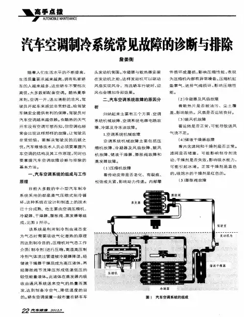 汽车空调制冷系统常见故障的诊断与排除