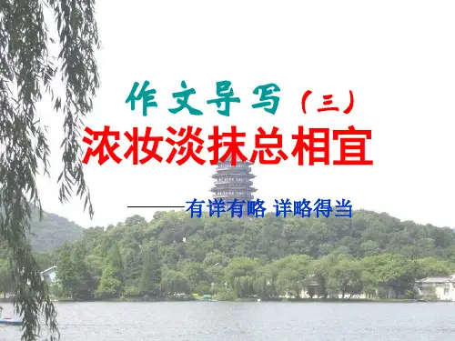 初中作文指导：浓妆淡抹总相宜——有详有略,详略得当优秀课件