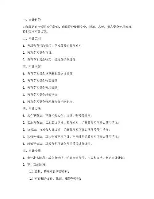 教育专项资金审计方案