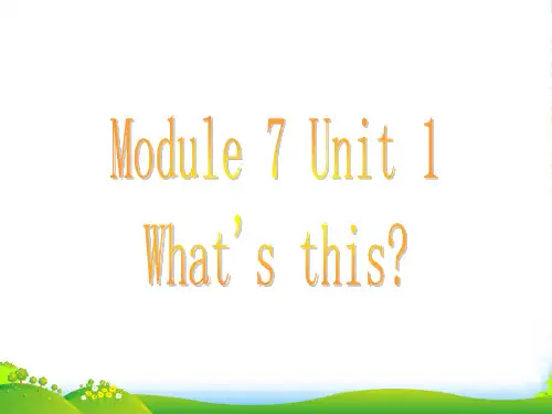 (新外研版)三年级英语上册《Module_7_Unit_1_What's_this_》公开课课件