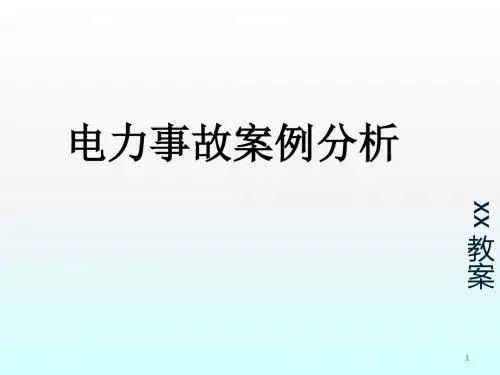 电力安全事故典型案例分析实例ppt课件