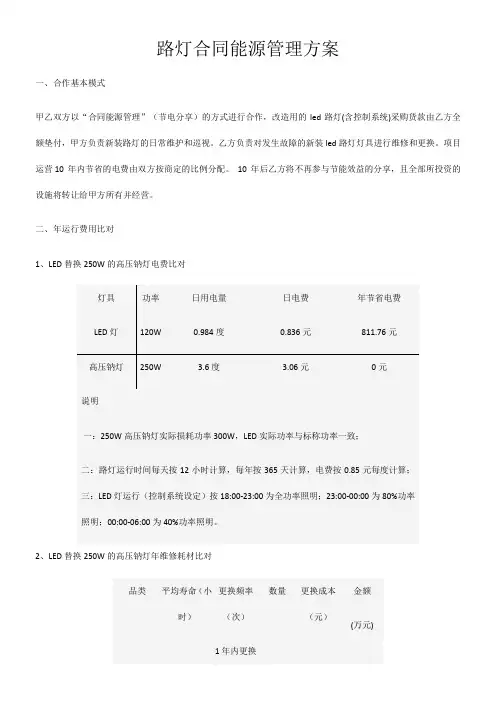 路灯合同能源管理