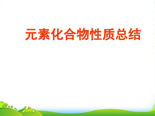 人教版必修二高中化学课件：元素化合物性质总结 (共32张PPT)