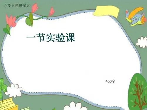 小学五年级作文《一节实验课》450字(共9页PPT)
