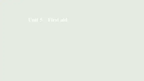 新高考英语人教版一轮复习课件学案必修5unit5Firstaid