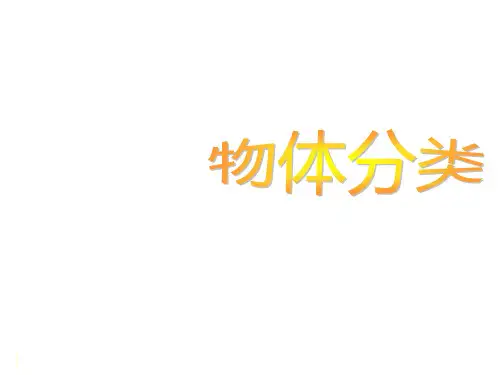 一年级数学物体分类PPT课件