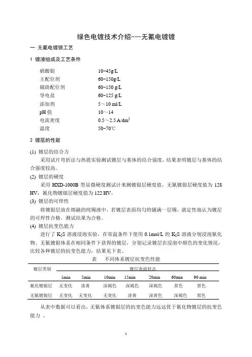 绿色电镀技术介绍