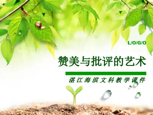 赞美与批评的艺术PPT课件